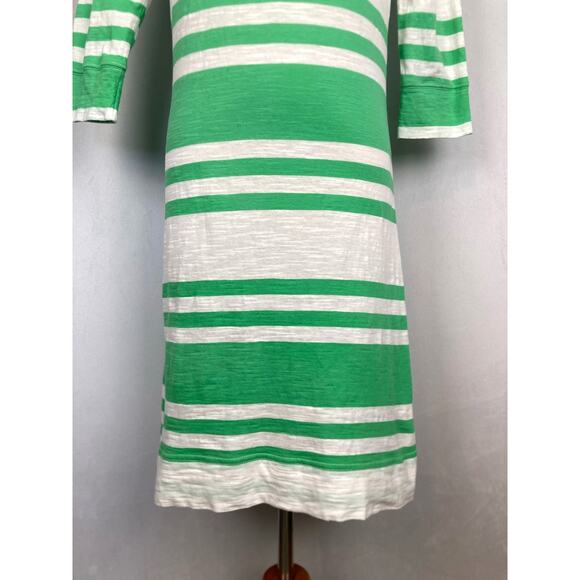 Lilly Pulitzer Cassie Prep Green Skipper Dress S Cotton 3/4 Sleeve Striped - Picture 3 of 11